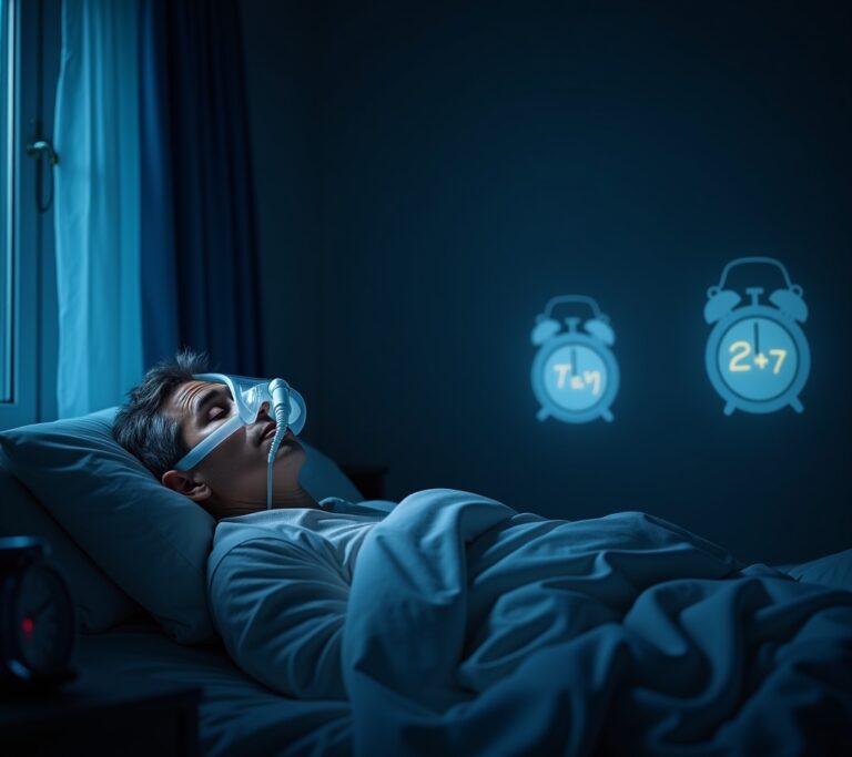 Person snoring heavily while partner covers ears