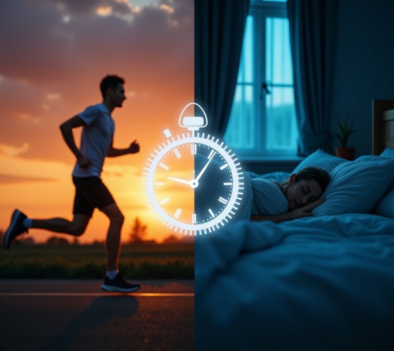 Person jogging at sunrise in a park