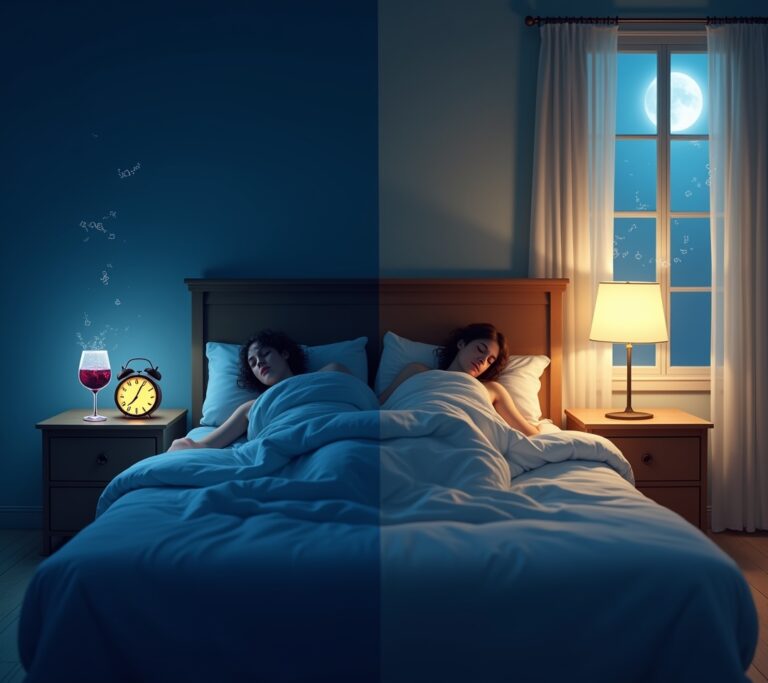 Wine glass on a dinner table in evening setting